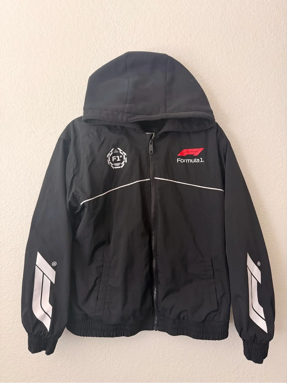 Abercrombie Formula 1 Kids Black Hooded Jacket